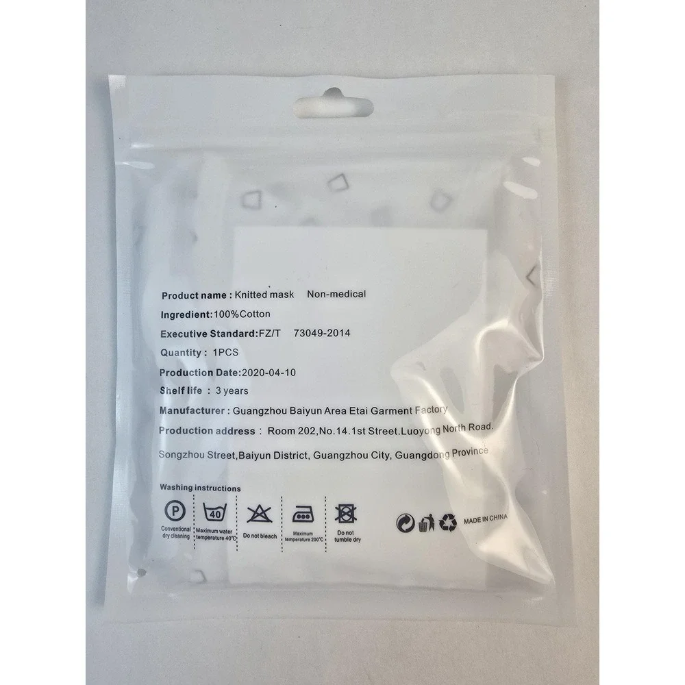 Akris Cotton Knitted Face Mask Pack of 3 Individually Packed Reusable & Washable